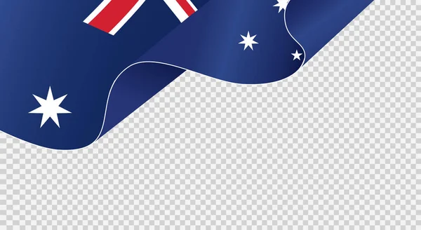 Acenando Bandeira Austrália Isolado Png Fundo Transparente Símbolo Austrália Modelo — Vetor de Stock