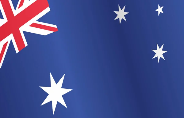 澳大利亚飘扬的旗帜 在平整或透明的背景上孤立 澳大利亚的象征 电视广告 矢量插图模板 — 图库矢量图片