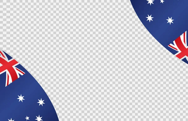 Zwaaien Vlag Van Australië Geïsoleerd Png Transparante Achtergrond Symbool Van — Stockvector