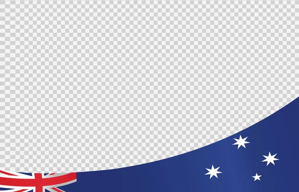 Bandera Ondeante Australia Aislada Sobre Fondo Png Transparente Símbolo Australia — Archivo Imágenes Vectoriales