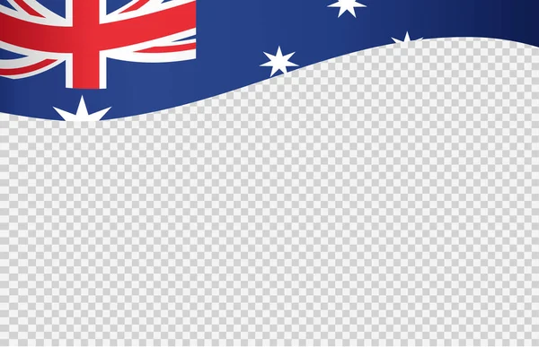 Bandera Ondeante Australia Aislada Sobre Fondo Png Transparente Símbolo Australia — Archivo Imágenes Vectoriales