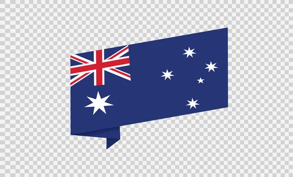 Sventolando Bandiera Dell Australia Isolato Sfondo Png Trasparente Simbolo Dell — Vettoriale Stock