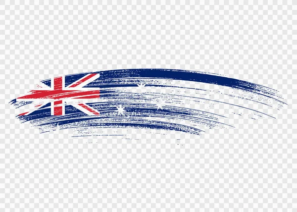 Bandeira Austrália Com Pintura Pincel Texturizado Isolado Png Fundo Transparente —  Vetores de Stock