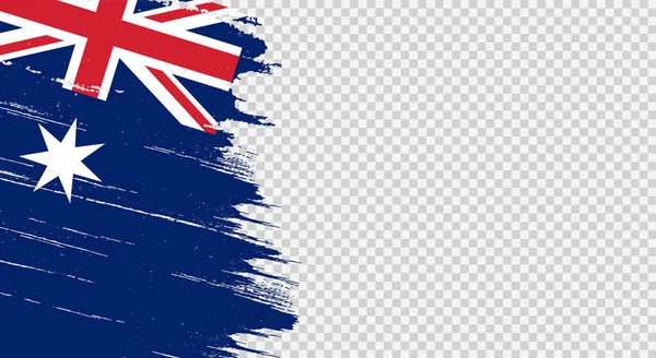 Bandeira Austrália Com Pintura Pincel Texturizado Isolado Png Fundo Transparente — Vetor de Stock
