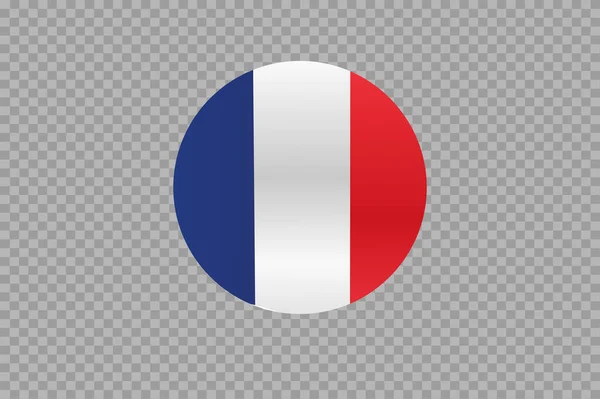 Bandera Francia Forma Círculo Aislado Png Fondo Transparente Símbolos Francia — Archivo Imágenes Vectoriales