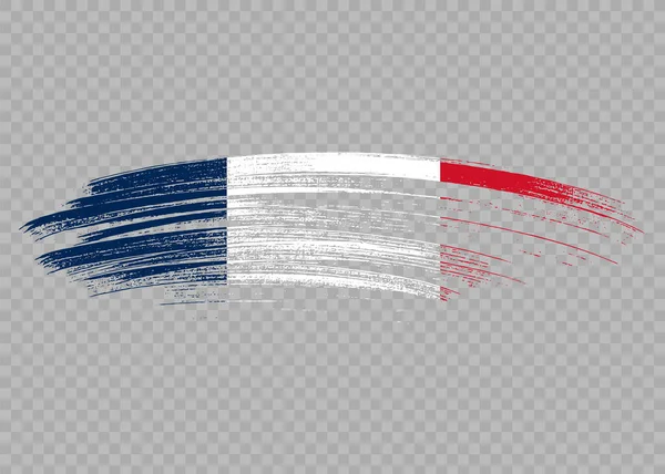 Bandera Francia Con Pintura Pincel Texturizada Aislada Sobre Fondo Png — Vector de stock