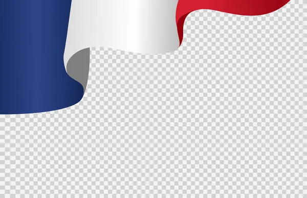 Waving Flag France Isolated Png Transparent Background Symbol France Template — Stock Vector