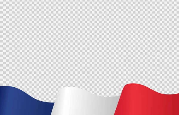 Waving Flag France Isolated Png Transparent Background Symbol France Template — Stock Vector