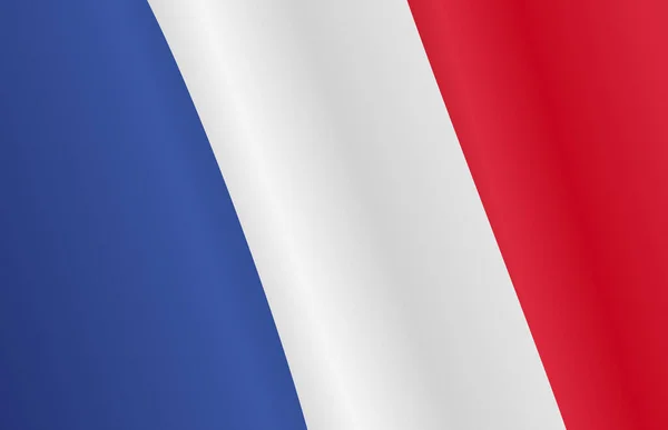 Bandera Ondeante Francia Aislado Png Fondo Transparente Símbolo Francia Plantilla — Vector de stock