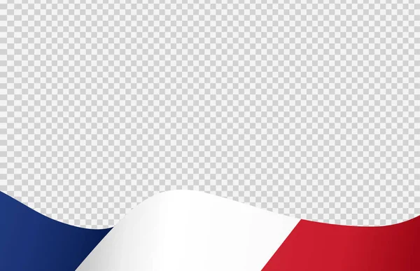 Drapeau Ondulé France Isolé Sur Fond Png Transparent Symbole France — Image vectorielle