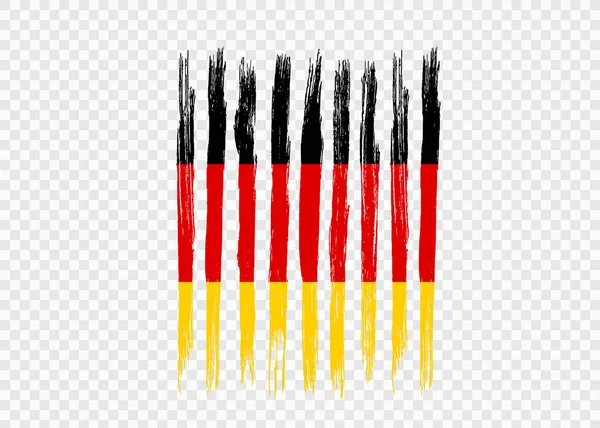 Germany Flag Brush Paint Textured Isolated Png Transparent Background Symbol — Stock Vector