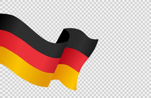 Drapeau Ondulé Allemagne Isolé Sur Fond Png Transparent Symbole Allemagne — Image vectorielle
