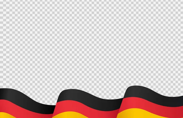 Bandera Ondeante Alemania Aislado Png Fondo Transparente Símbolo Alemania Plantilla — Vector de stock