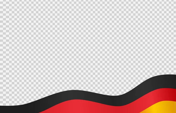 Bandera Ondeante Alemania Aislado Png Fondo Transparente Símbolo Alemania Plantilla — Archivo Imágenes Vectoriales