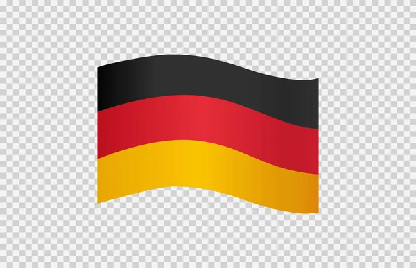 Waving Flag Germany Isolated Png Transparent Background Symbol Germany Template — Stock Vector