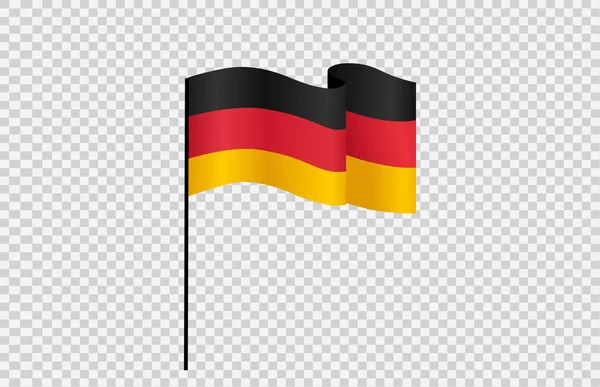 Waving Flag Germany Isolated Png Transparent Background Symbol Germany Template — Stock Vector