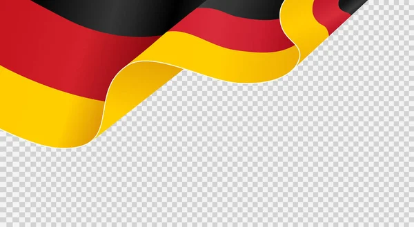 Zwaaien Vlag Van Duitsland Geïsoleerd Png Transparante Achtergrond Symbool Van — Stockvector