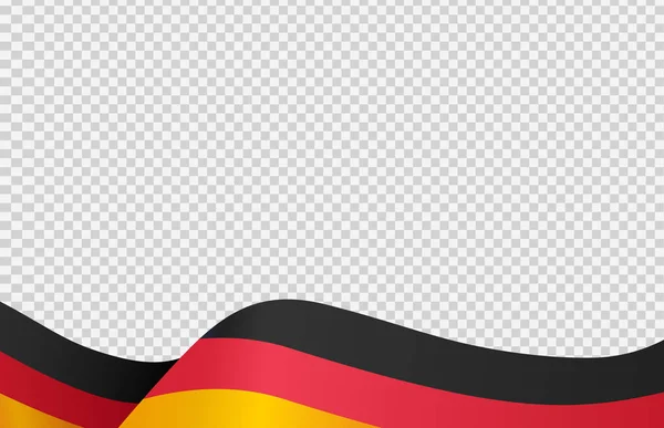 Bandera Ondeante Alemania Aislado Png Fondo Transparente Símbolo Alemania Plantilla — Archivo Imágenes Vectoriales