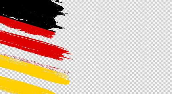 Bandera Alemania Con Pintura Pincel Texturizada Aislada Sobre Fondo Png — Archivo Imágenes Vectoriales