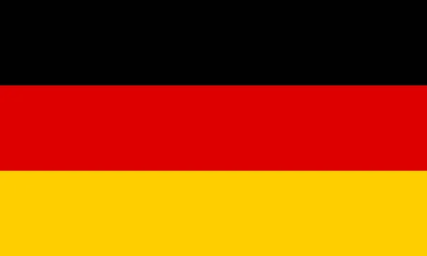 Tyskland Flagga Standard Form Och Färg Symboler Tyskland Mall För — Stock vektor