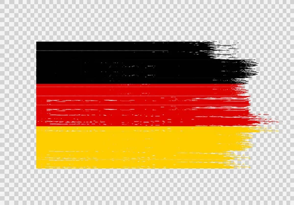 Bandeira Alemanha Com Pintura Pincel Texturizado Isolado Png Fundo Transparente — Vetor de Stock