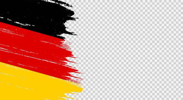 Bandera Alemania Con Pintura Pincel Texturizada Aislada Sobre Fondo Png — Vector de stock