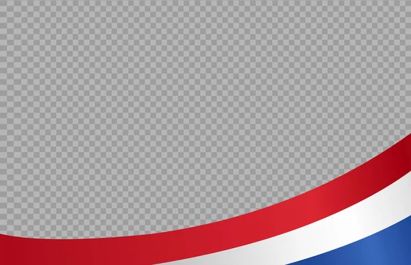 Waving Flag Netherlands Isolated Png Transparent Background Symbol Netherlands Template — Stock Vector