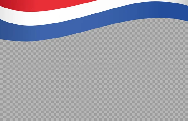 Bandera Ondeante Los Países Bajos Aislado Png Fondo Transparente Símbolo — Archivo Imágenes Vectoriales