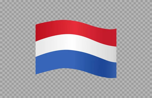 Прапор Нідерландів Ізольований Пінгу Або Прозорому Фоні Символ Нідерландів Шаблон — стоковий вектор