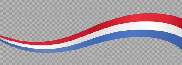 Drapeau Ondulé Des Pays Bas Isolé Sur Fond Png Transparent — Image vectorielle