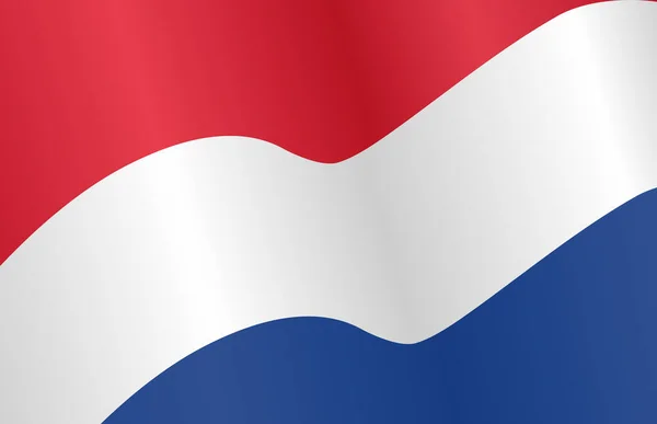 Wuivende Vlag Van Nederland Geïsoleerd Png Transparante Achtergrond Symbool Van — Stockvector