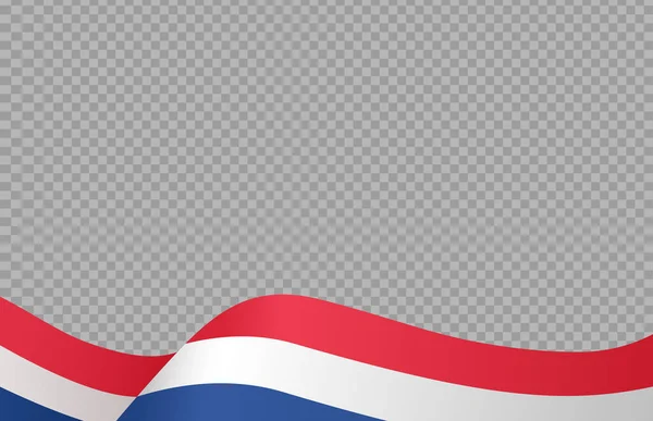 Viftande Flagga Nederländerna Isolerad Png Eller Transparent Bakgrund Symbol För — Stock vektor