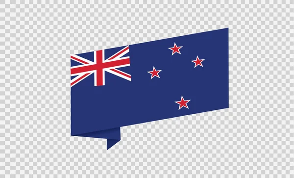 Ondeando Bandera Nueva Zelanda Aislado Png Fondo Transparente Símbolo Nueva — Archivo Imágenes Vectoriales