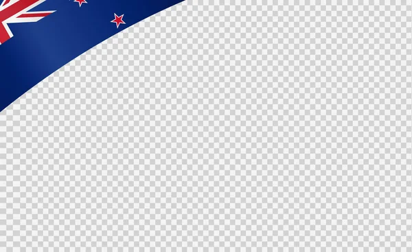 Ondeando Bandera Nueva Zelanda Aislado Png Fondo Transparente Símbolo Nueva — Vector de stock