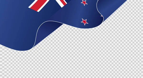 뉴질랜드의 웨이브 Waving Flag Png Transparent Background Symbol New Zealand — 스톡 벡터