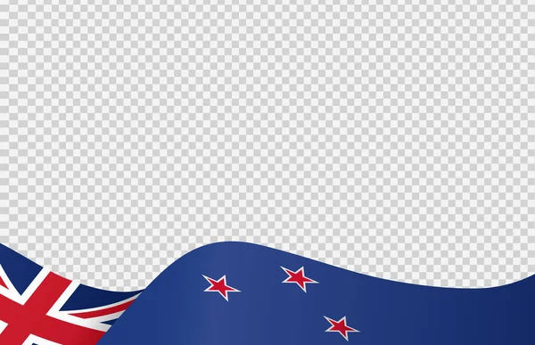 Acenando Bandeira Nova Zelândia Isolado Png Fundo Transparente Símbolo Nova —  Vetores de Stock