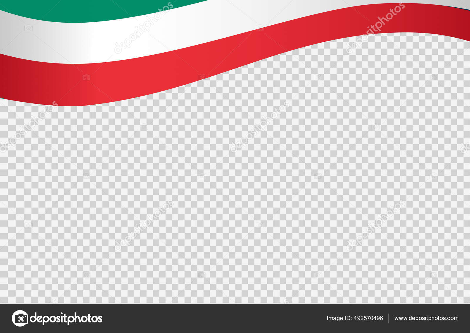 Drapeau National Italien Vecteur Fond Icône Illustration Logo