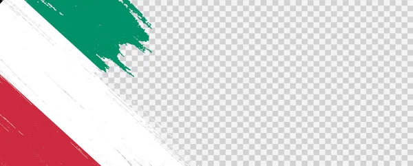Прапор Італії Фарбою Пенг Текстура Ізольований Пінгу Або Прозорому Фоні — стоковий вектор