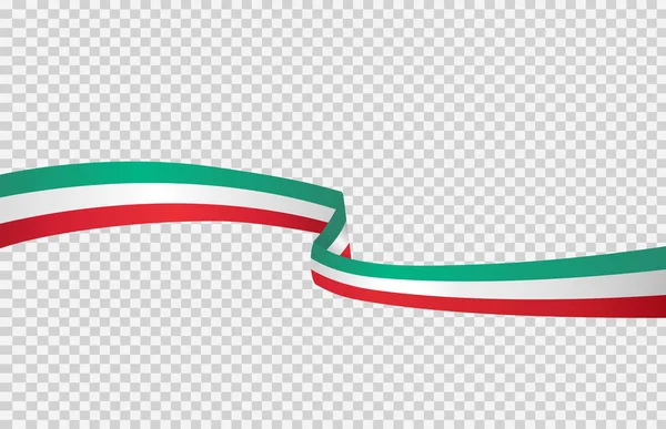 Waving Zászló Olaszország Elszigetelt Png Vagy Átlátszó Háttér Olaszország Szimbóluma — Stock Vector
