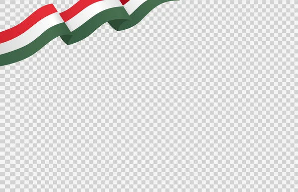 Bandera Ondeando Hungría Aislado Png Fondo Transparente Símbolo Hungría Plantilla — Archivo Imágenes Vectoriales