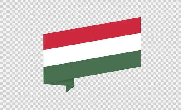 Acenando Bandeira Hungria Isolado Png Fundo Transparente Símbolo Hungria Modelo — Vetor de Stock