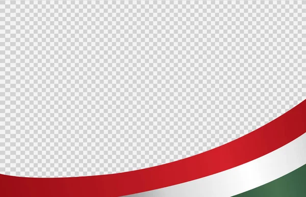 Acenando Bandeira Hungria Isolado Png Fundo Transparente Símbolo Hungria Modelo — Vetor de Stock