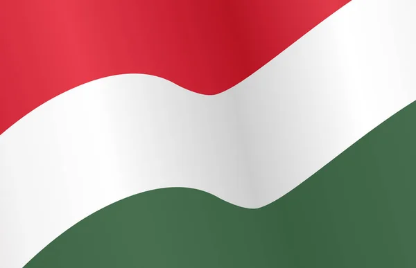 Zwaaien Vlag Van Hongarije Geïsoleerd Png Transparante Achtergrond Symbool Van — Stockvector