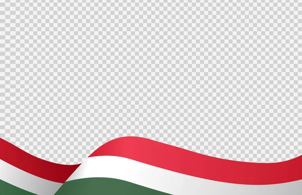 헝가리의 웨이브 Waving Flag Png Transparent Background 헝가리의 Symbol Hungary — 스톡 벡터