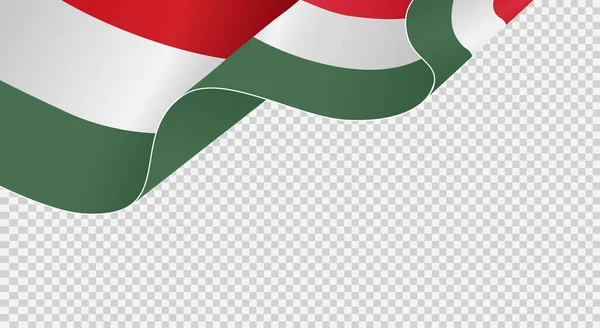 Fahnenschwenken Von Ungarn Isoliert Auf Png Oder Transparentem Hintergrund Symbol — Stockvektor