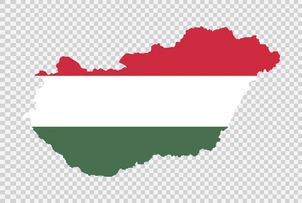 Magyarország Zászló Térképen Elszigetelt Png Vagy Átlátszó Háttér Magyarország Jelképe — Stock Vector