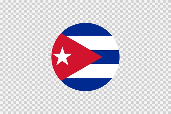 Kuuban Lippu Ympyrän Muotoinen Eristetty Png Tai Läpinäkyvä Tausta Symbol — vektorikuva