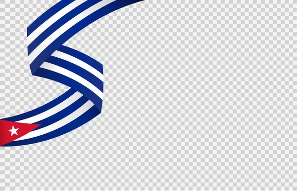 Bandera Ondeante Cuba Aislada Sobre Fondo Png Transparente Símbolo Cuba — Archivo Imágenes Vectoriales