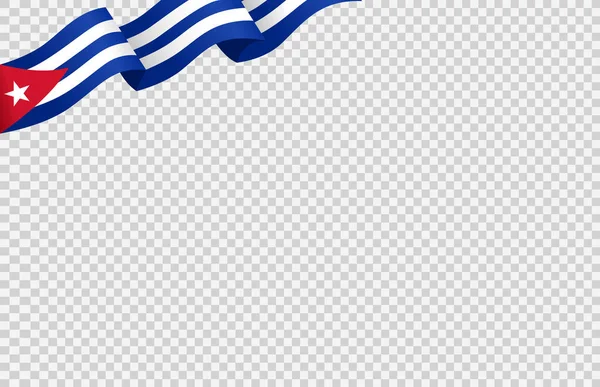 Bandera Ondeante Cuba Aislada Sobre Fondo Png Transparente Símbolo Cuba — Archivo Imágenes Vectoriales