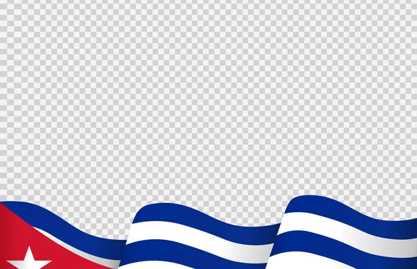 Bandera Ondeante Cuba Aislada Sobre Fondo Png Transparente Símbolo Cuba — Vector de stock